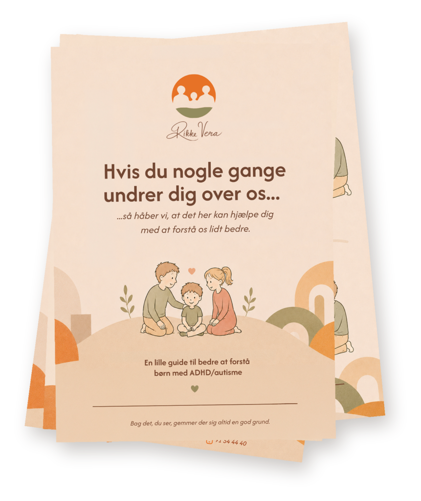 Mockup af PDF-guiden "Hvis du nogle gange undrer dig over os" af Rikke Vera